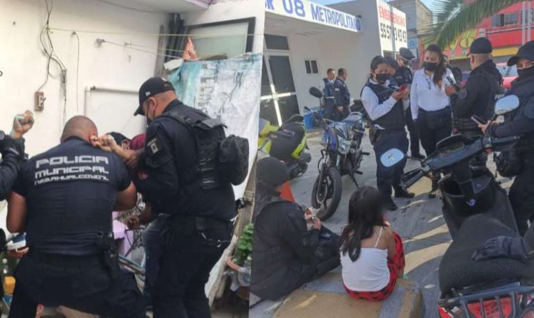 Policías auxilian a un hombre a punto de desvanecerse y una menor en Neza