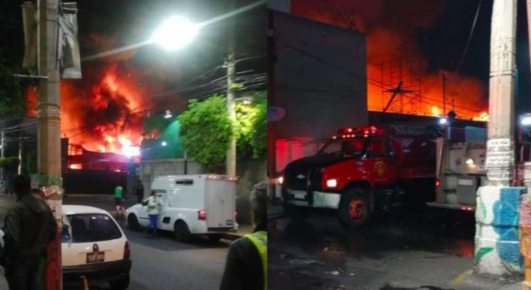 Se registra incendio en fábrica de aerosoles en Iztapalapa