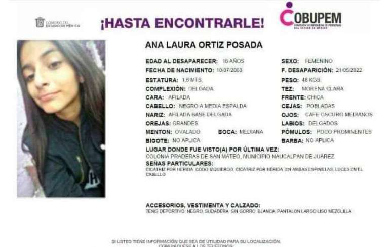 Hallan sin vida en Jalisco a Ana Laura, reportada como desaparecida en Naucalpan