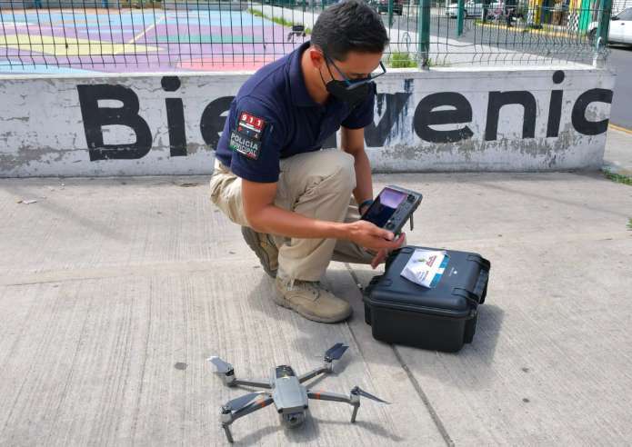Con drones, policía de Neza realiza operativos Intermunicipales