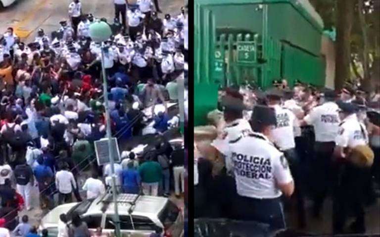 Se desata riña entre policías y trabajadores del Hospital La Raza