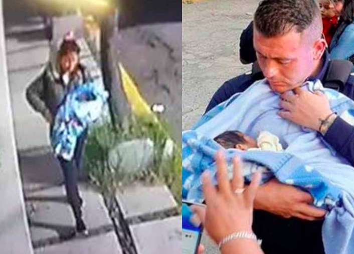 Captan a mujer dejando a bebé en calles de Tlalnepantla