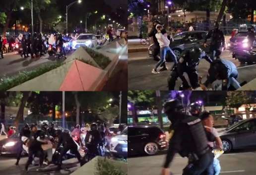 Policías detienen al menos 29 bikers tras caos en Cdmx