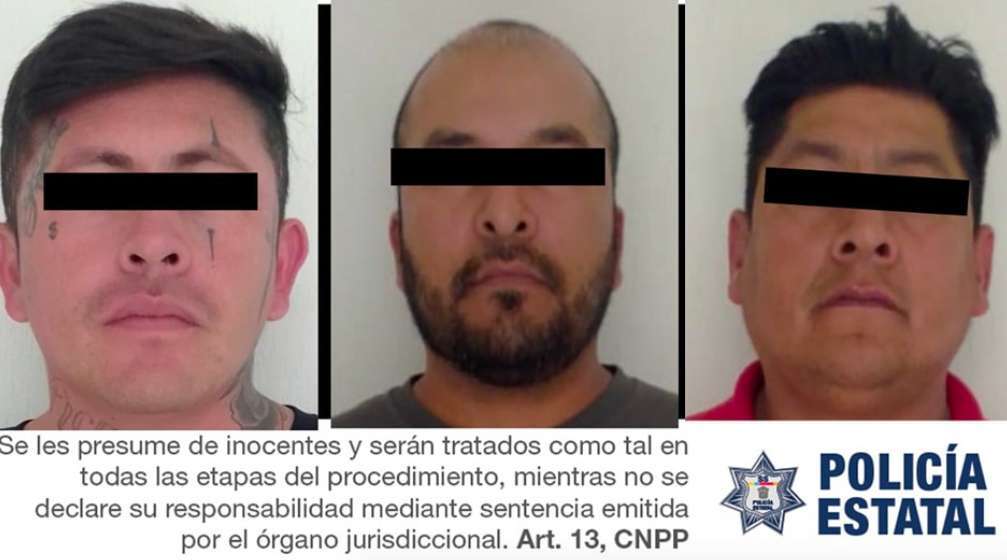 Capturan a tres extorsionadores que operaban en Coacalco