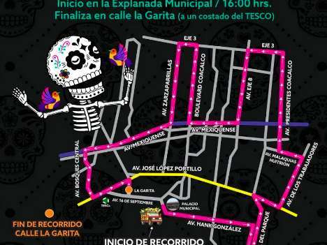 Prepárate cerraran vialidades por desfile del Dia de Muertos en Coacalco 1