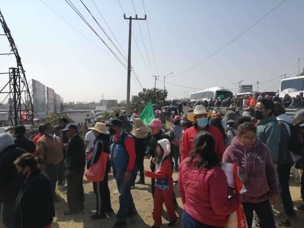 Autobuses de Priistas colapsaron la Texcoco lechería y la peñón Texcoco 5