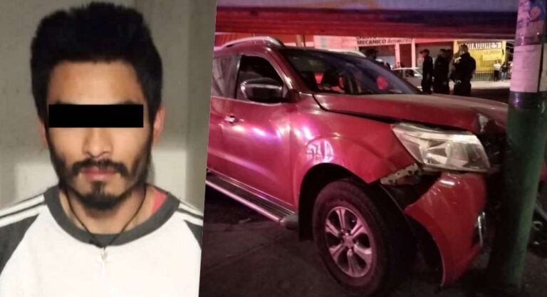 Con arma artesanal y camioneta robada cae presunto ladrón en Ecatepec