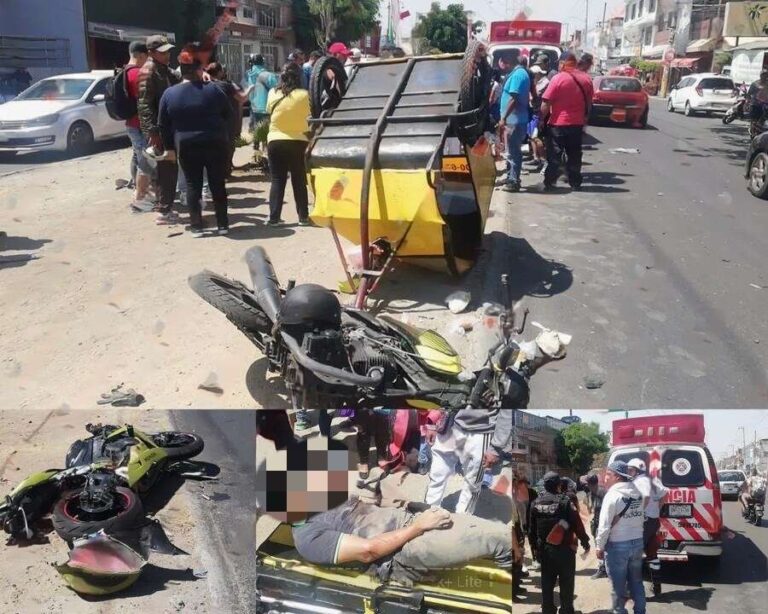 Choque causa fractura a mototaxista en Neza