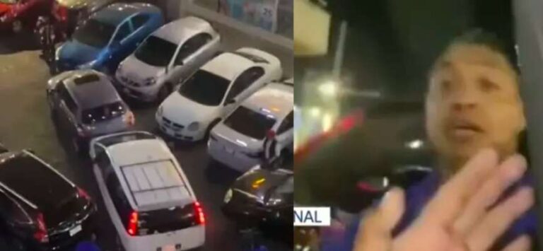 Hombre choca 7 carros al intentar huir de estacionamiento