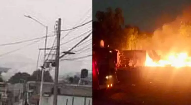 Explota taller de pirotecnia en Tultepec, fuego alcanzó otros dos talleres