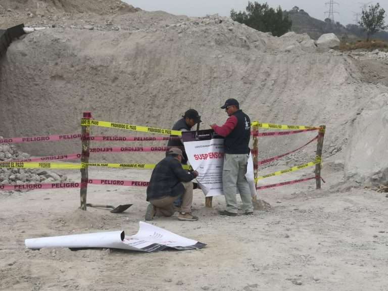 Suspenden actividades en posible mina de arena en Naucalpan