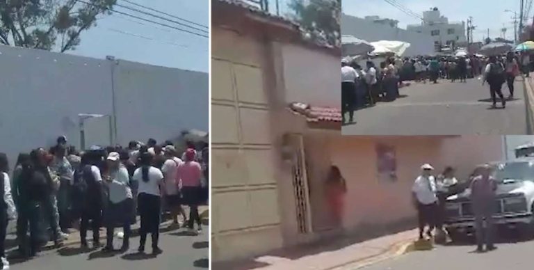 Denuncian compra de votos afuera del presidente municipal de Coacalco