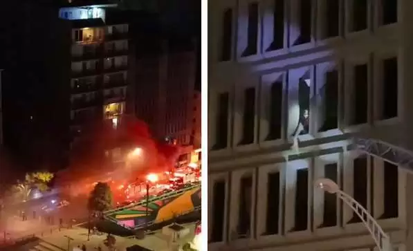 Rescatan a 60 personas atrapadas durante un incendio en hotel de la CdMx
