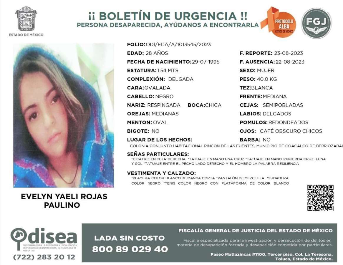 Ayuda a compartir para localizar a Yaeli joven desaparecida en Coacalco 1