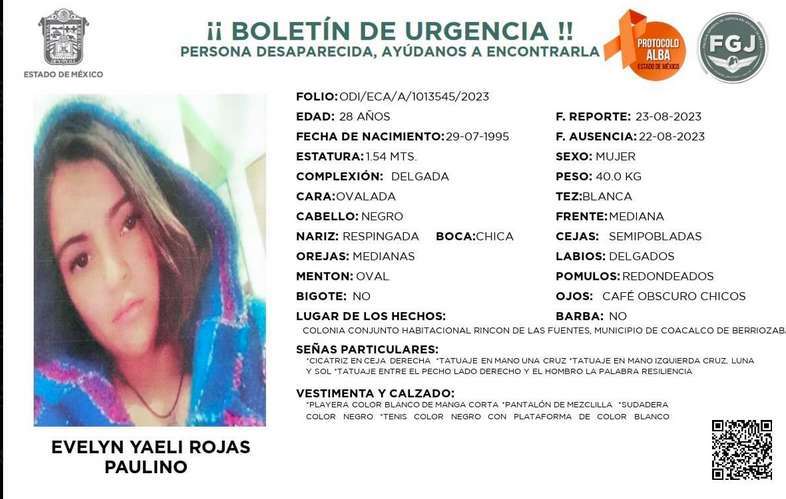 Ayuda a compartir para localizar a Yaeli joven desaparecida en Coacalco