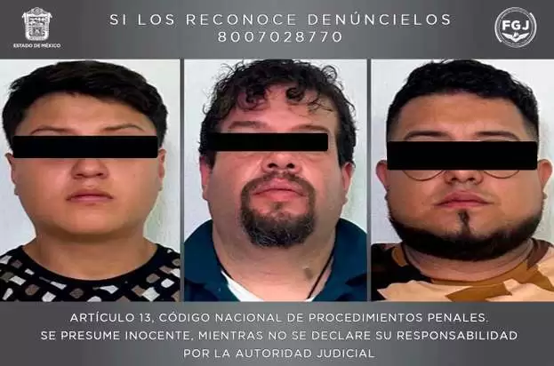 Procesan a tres individuos por extorsión en Coacalco