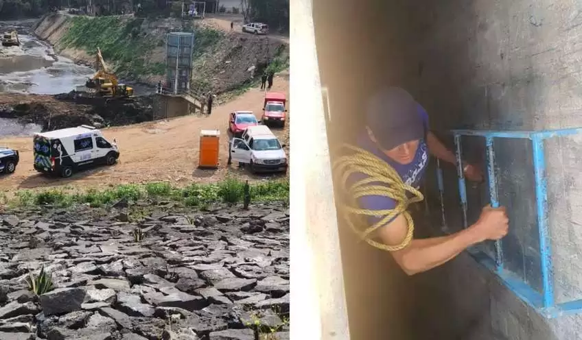 Derrumbe en presa de El Sordo en Naucalpan deja 2 trabajadores sin vida