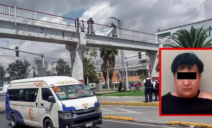Detienen a sujeto que habría colocado una narcomanta en puente de Neza