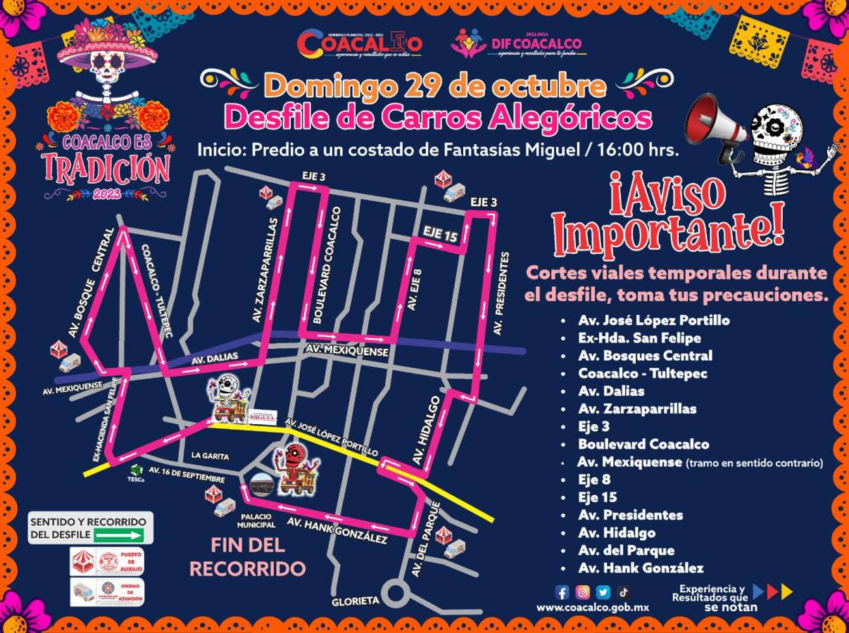 Preparate para el desfile de Carros Alegóricos en Coacalco 1