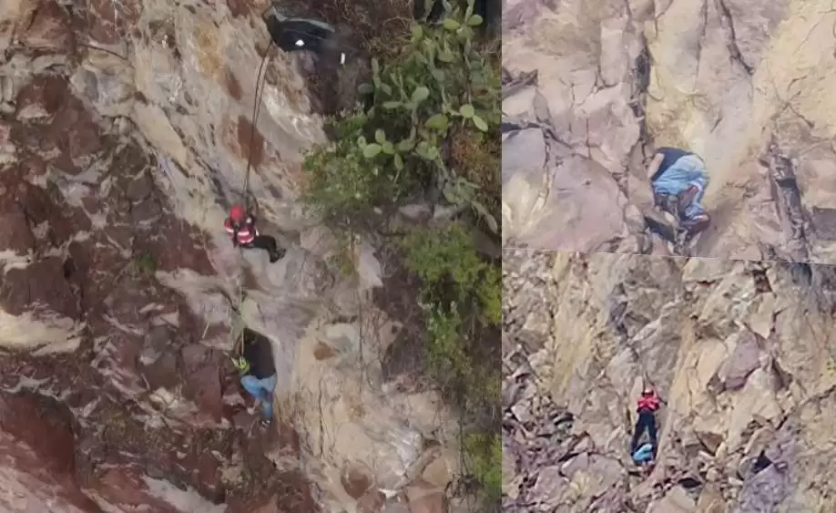 Rescate en el Cerro del Elefante en Ixtapaluca