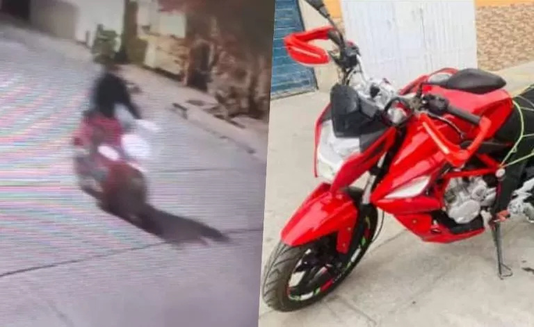 Así de fácil se roban moto en Chimalhuacán